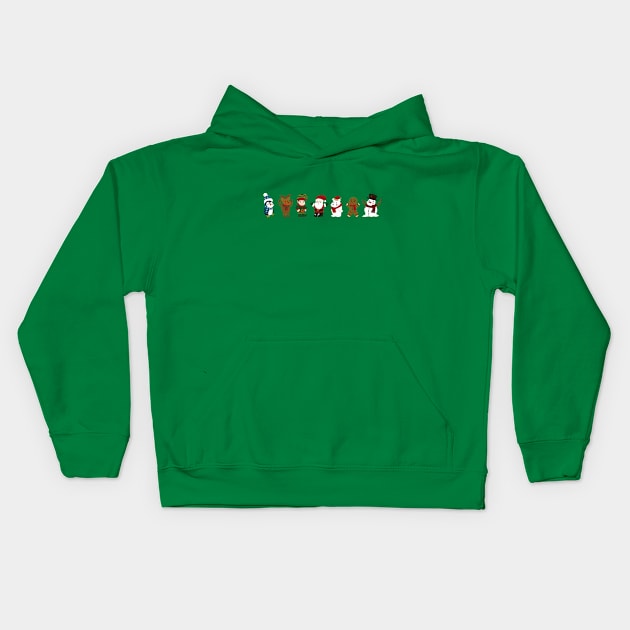 SANTA CLAUS Y SUS AMIGOS Kids Hoodie by Lila Tochi World